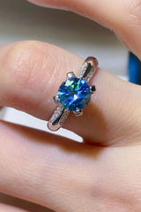 1 Carat Moissanite 4 - Prong Ring - Trendsi