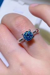 1 Carat Moissanite 4 - Prong Ring - Trendsi