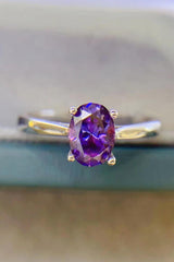 1 Carat Moissanite 4-Prong Solitaire Ring - Trendsi