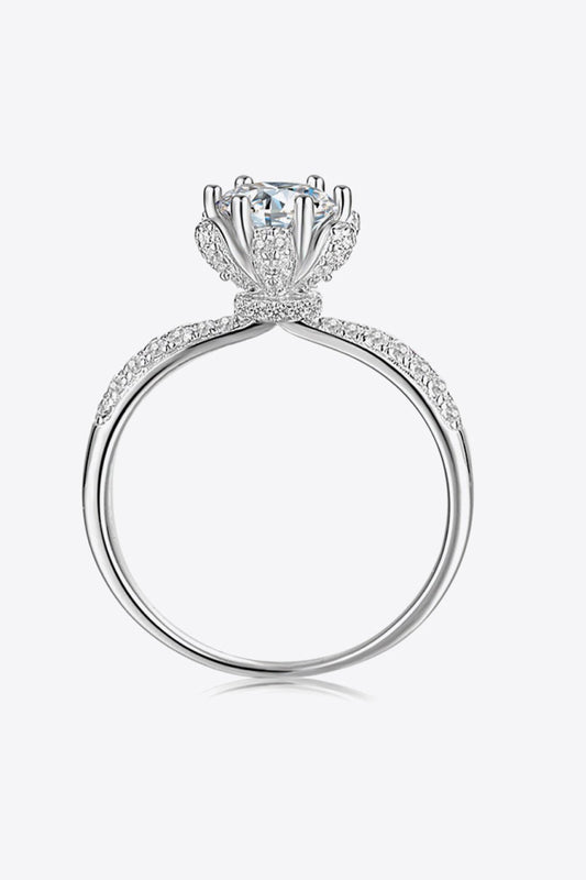 1 Carat Moissanite 6-Prong Ring - Trendsi