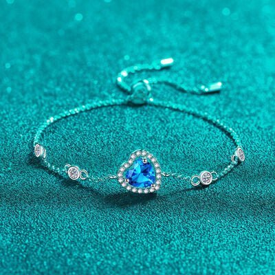 1 Carat Moissanite 925 Sterling Silver Bracelet - Trendsi