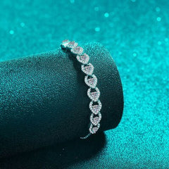 1 Carat Moissanite 925 Sterling Silver Bracelet - Trendsi