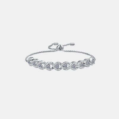 1 Carat Moissanite 925 Sterling Silver Bracelet - Trendsi