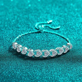 1 Carat Moissanite 925 Sterling Silver Bracelet - Trendsi