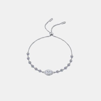 1 Carat Moissanite 925 Sterling Silver Bracelet - Trendsi