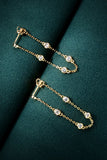 1 Carat Moissanite 925 Sterling Silver Chain Earrings - Trendsi