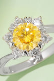 1 Carat Moissanite 925 Sterling Silver Cluster Ring - Trendsi