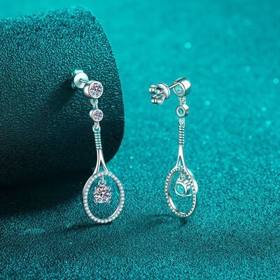 1 Carat Moissanite 925 Sterling Silver Drop Earrings - Trendsi