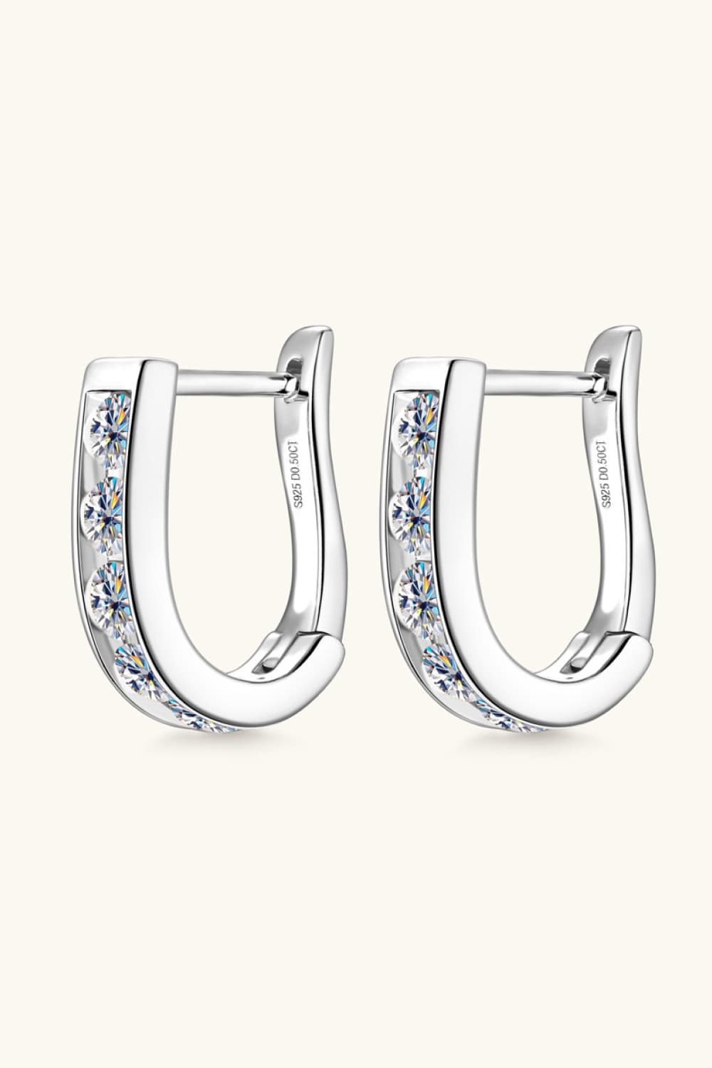 1 Carat Moissanite 925 Sterling Silver Earrings - Trendsi