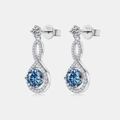 1 Carat Moissanite 925 Sterling Silver Earrings - Trendsi