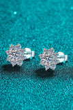 1 Carat Moissanite 925 Sterling Silver Flower Earrings - Trendsi