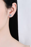 1 Carat Moissanite 925 Sterling Silver Flower Earrings - Trendsi