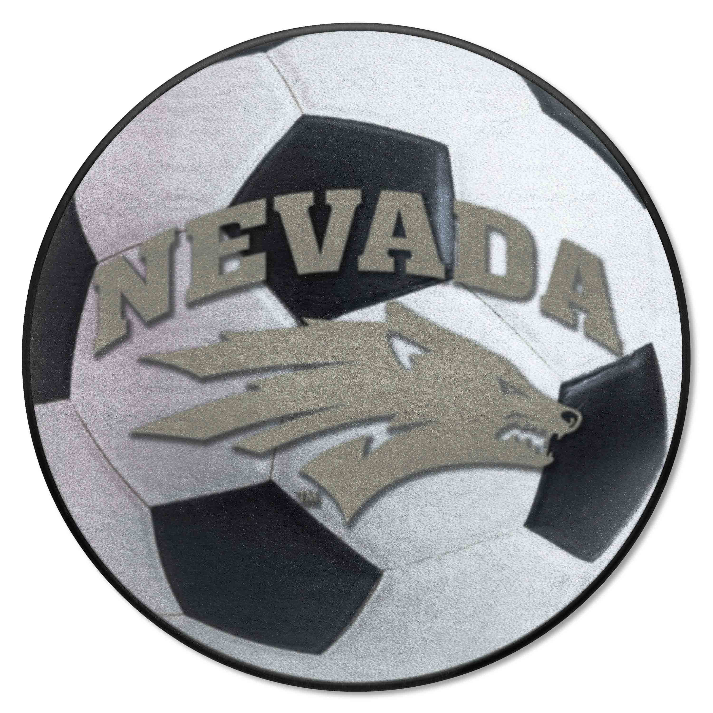 Nevada Wolfpack Soccer Ball Rug - 27in. Diameter