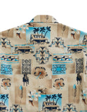 Tin Haul Mens Long Sleeve Snap Tin Haul Tiki Western Shirt