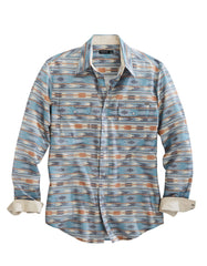 Tin Haul Mens Long Sleeve Snap Ghost Aztec Western Shirt