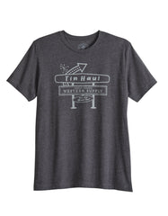 Tin Haul Unisex Short Sleeve Tin Haul World Famous Sign Screen Print T Shirt Dark Heather Grey