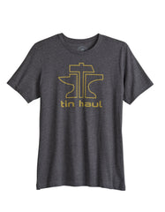 Tin Haul Unisex Short Sleeve Tin Haul Anvil And Hammer Screen Print T Shirt Dark Grey Heather