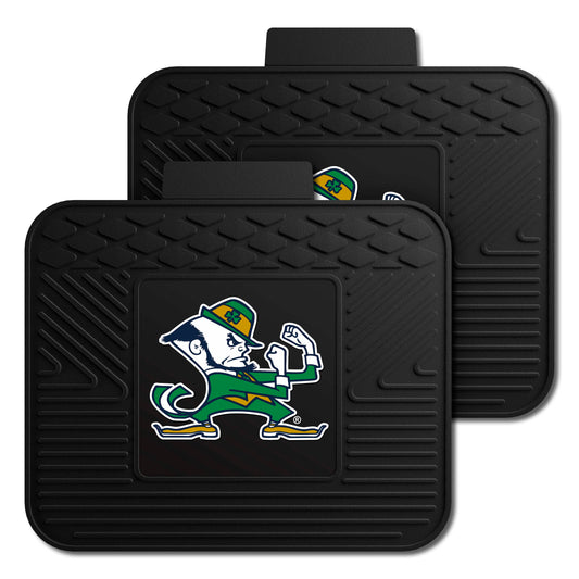 Notre Dame Fighting Irish Back Seat Car Utility Mat - 14in. x 17in., Leprechaun