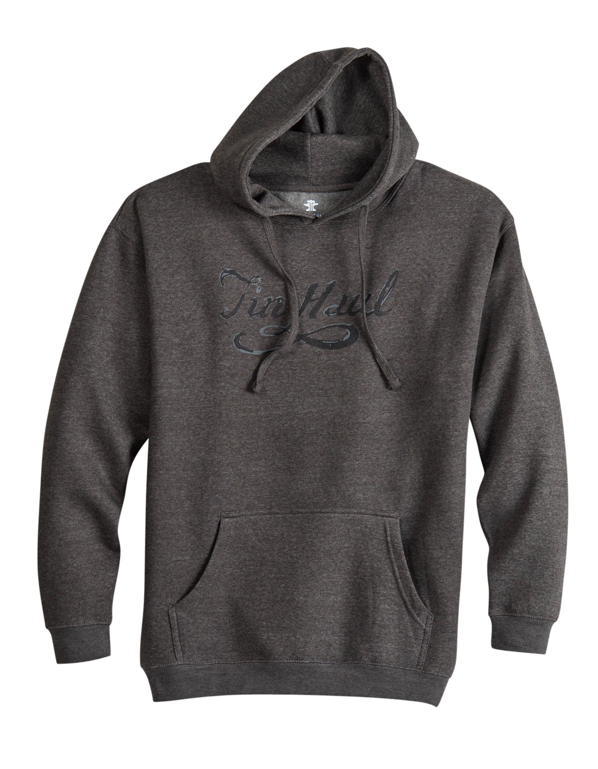 Tin Haul Mens Tin Haul Pullover Hoodie With Curly Script Dark Grey