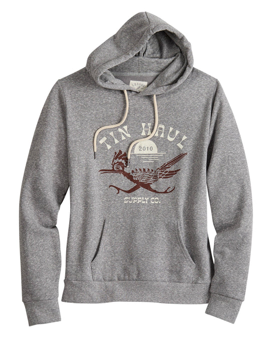 Tin Haul Womens Tin Haul Pullover Hoodie Supply Road Runner Screen Print Triblend Fleece