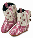 Old West Pink Poppets Toddler Round Toe Boots - Flyclothing LLC