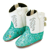 Old West Green Glitter Toddler Round Toe Boots - Old West