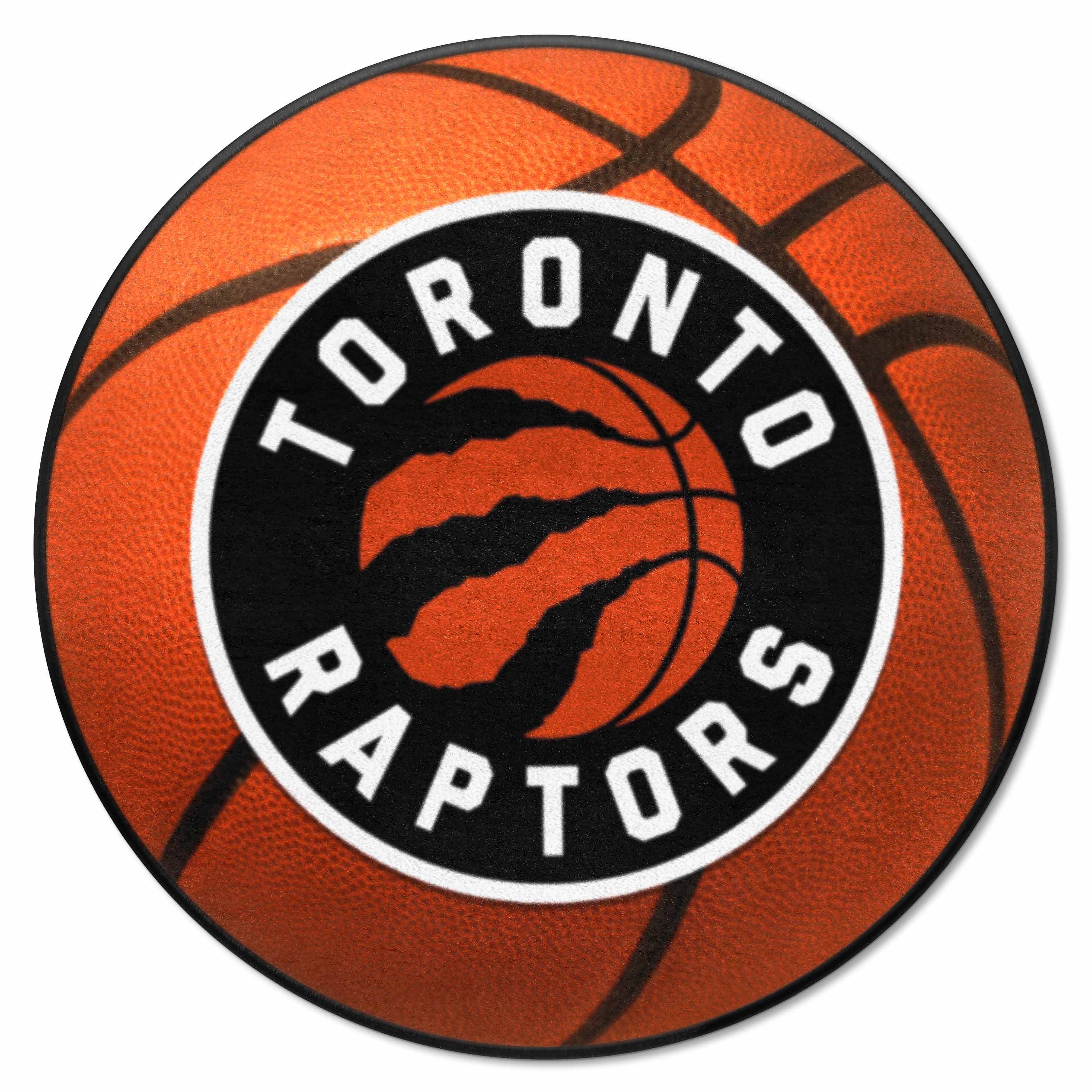 Toronto Raptors Basketball Rug - 27in. Diameter