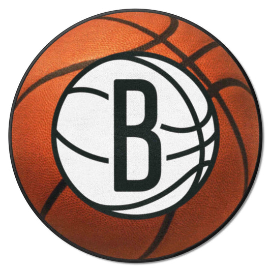 Brooklyn Nets Basketball Rug - 27in. Diameter