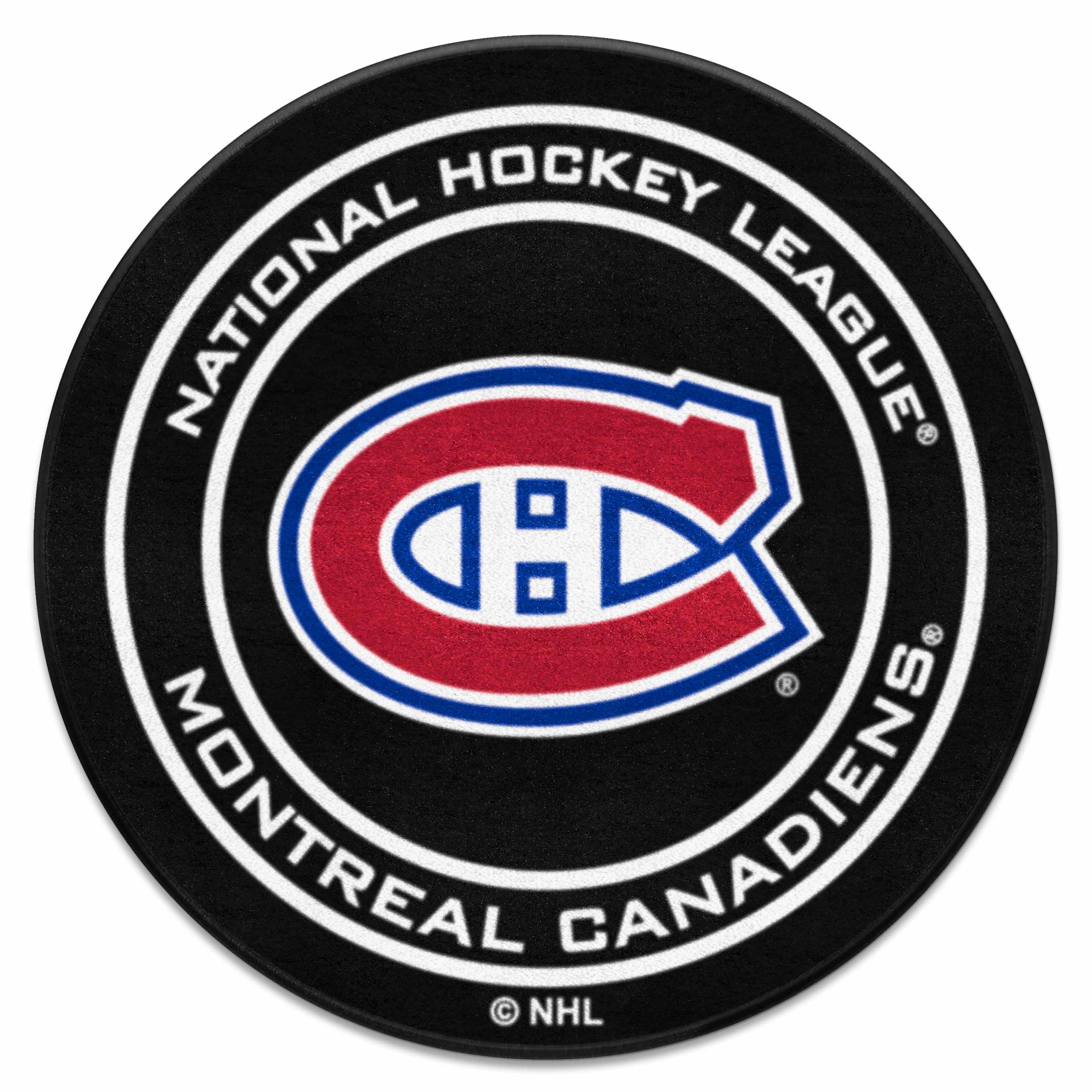 Montreal Canadiens Hockey Puck Rug - 27in. Diameter