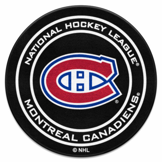 Montreal Canadiens Hockey Puck Rug - 27in. Diameter