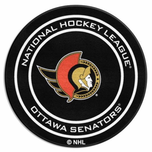 Ottawa Senators Hockey Puck Rug - 27in. Diameter