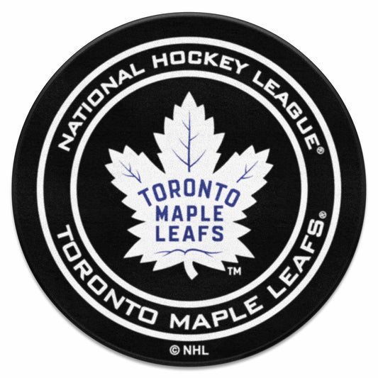 Toronto Maple Leafs Hockey Puck Rug - 27in. Diameter