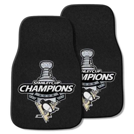 Pittsburgh Penguins Front Carpet Car Mat Set - 2 Pieces, 2009 NHL Stanley Cup Champions