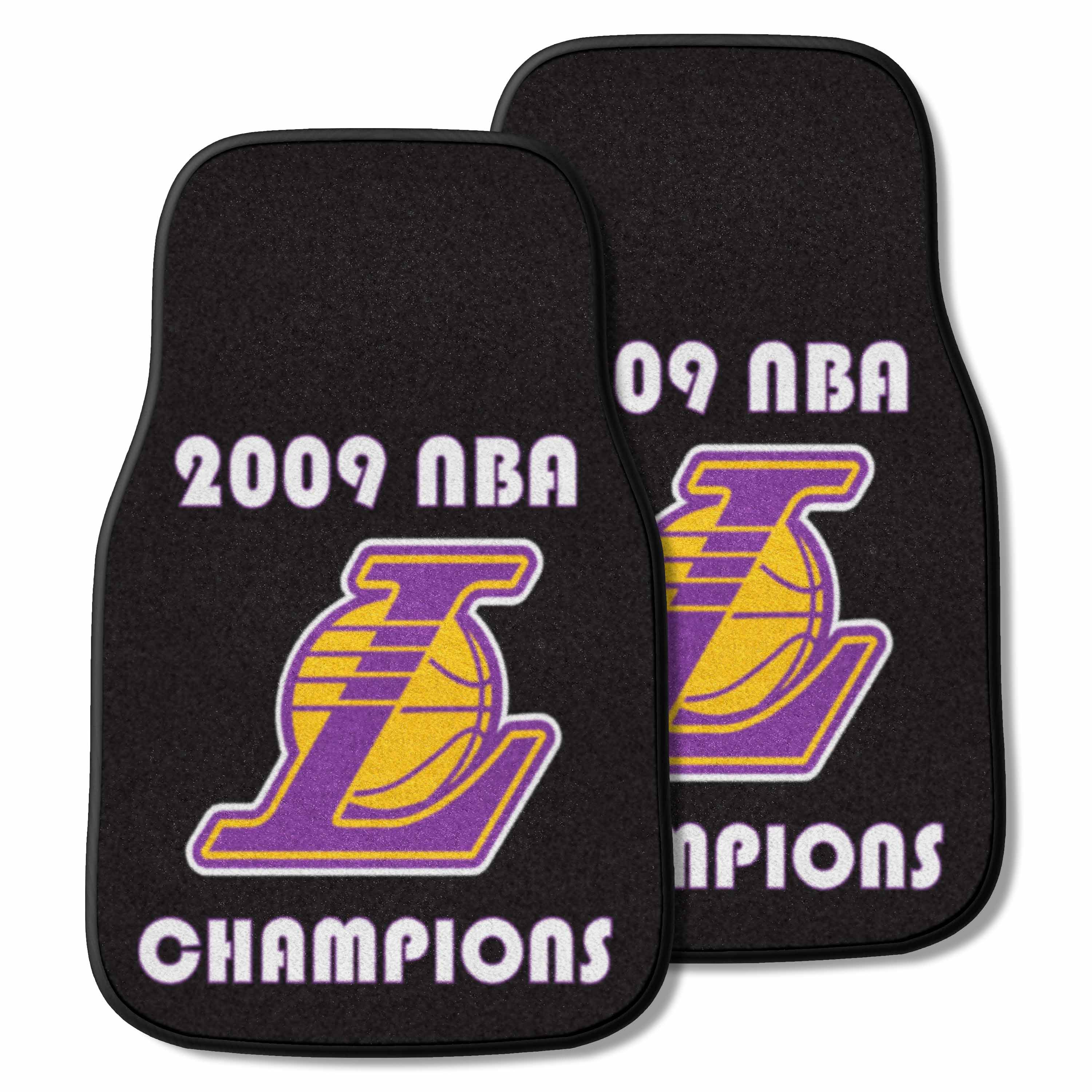 Los Angeles Lakers 2009 NBA Champions Front Carpet Car Mat Set - 2 Pieces