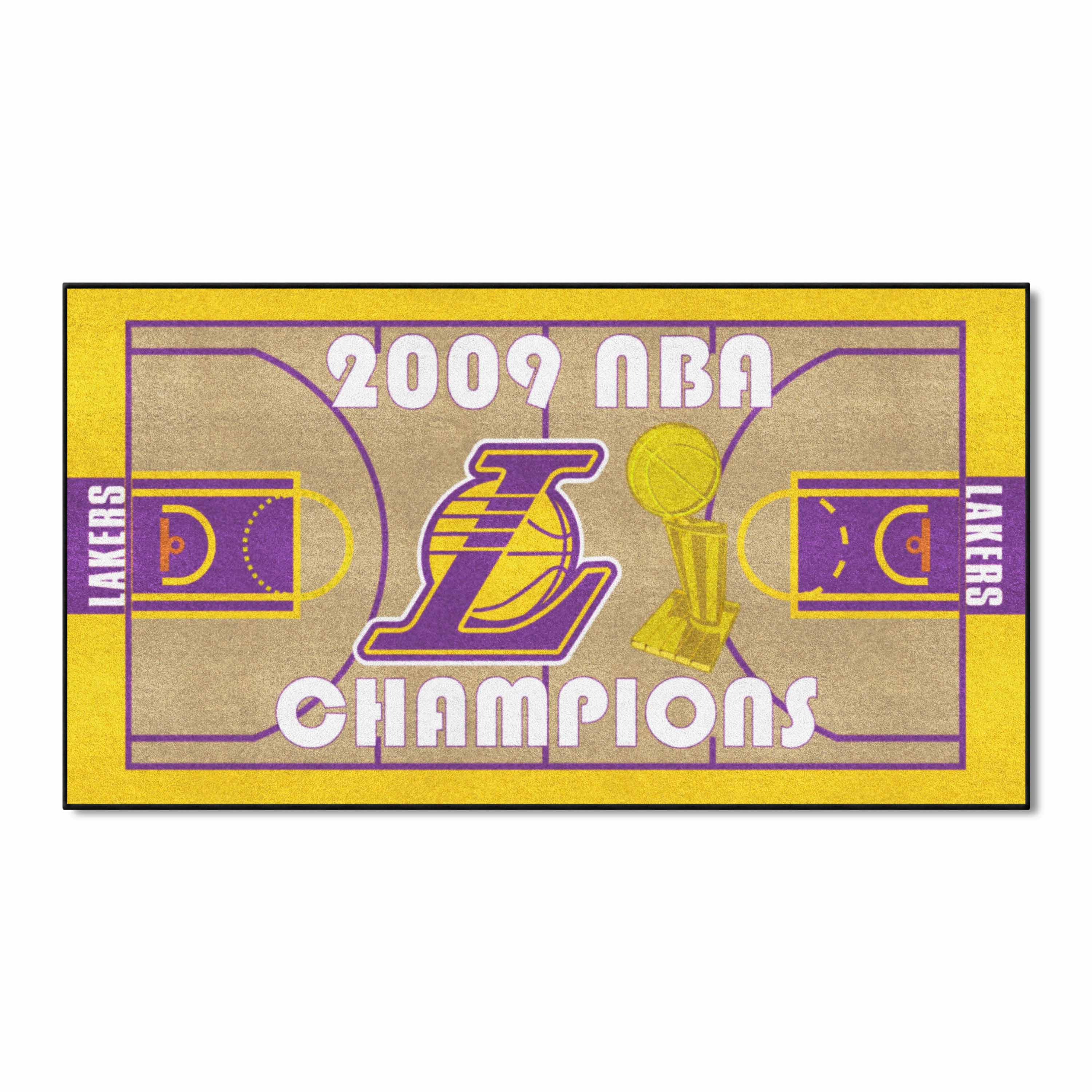 Los Angeles Lakers 2009 NBA Champions Large Court Runner Rug - 30in. x 54in.