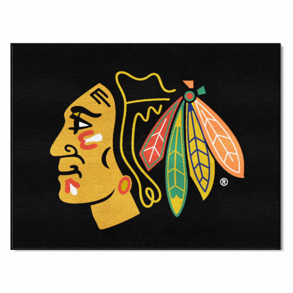 Chicago Blackhawks All-Star Rug - 34 in. x 42.5 in. - Chicago Blackhawks