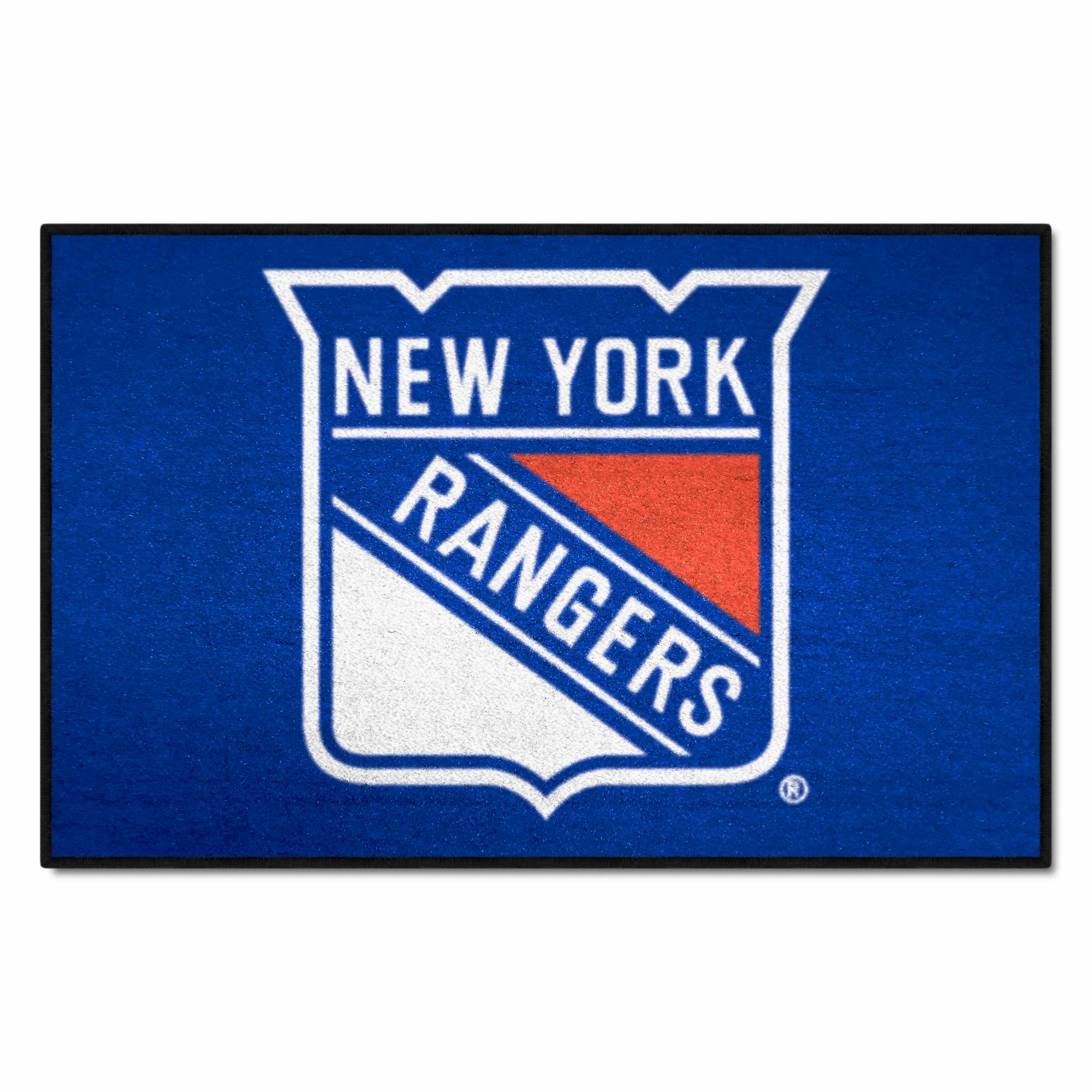 New York Rangers Starter Mat Accent Rug - 19in. x 30in. - New York Rangers