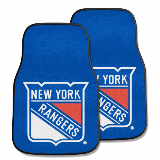 New York Rangers Front Carpet Car Mat Set - 2 Pieces - New York Rangers