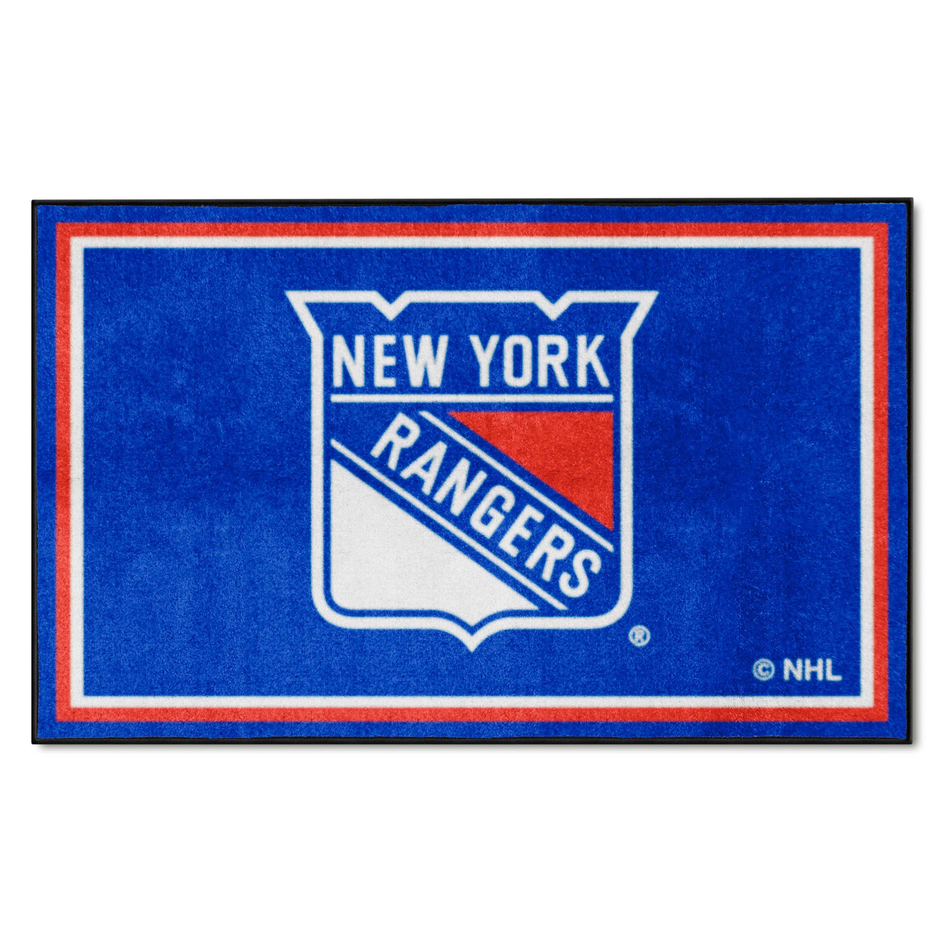 New York Rangers 4ft. x 6ft. Plush Area Rug - New York Rangers