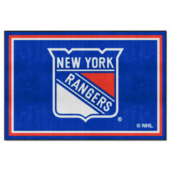 New York Rangers 5ft. x 8 ft. Plush Area Rug - New York Rangers