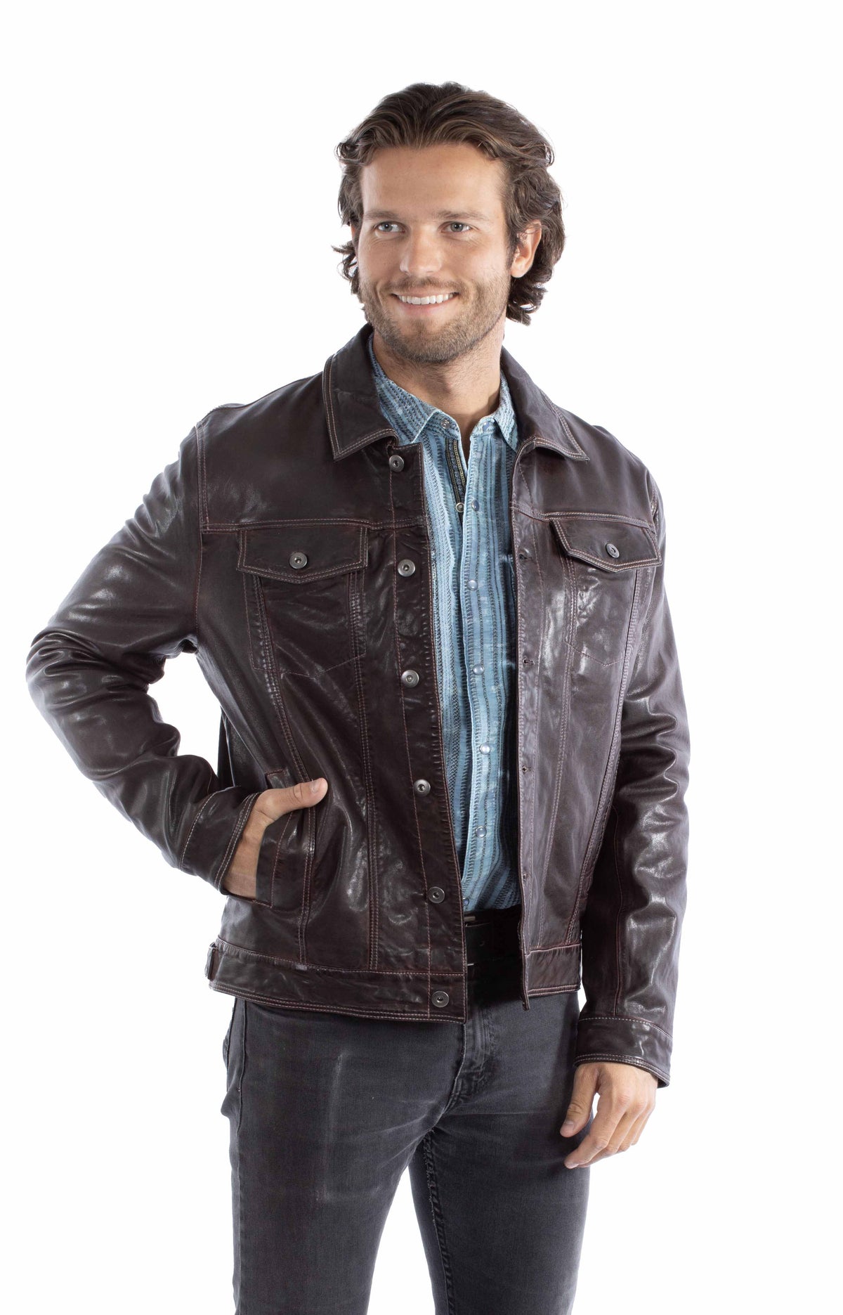 Scully Leather Chocolate Leather Jacket 1055