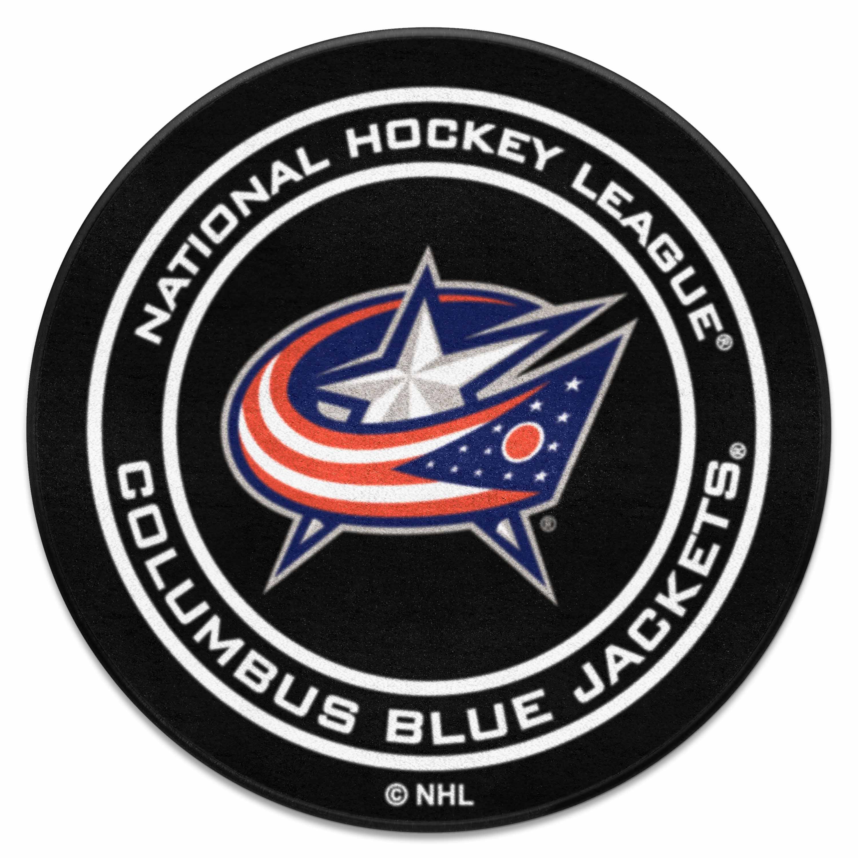 Columbus Blue Jackets Hockey Puck Rug - 27in. Diameter