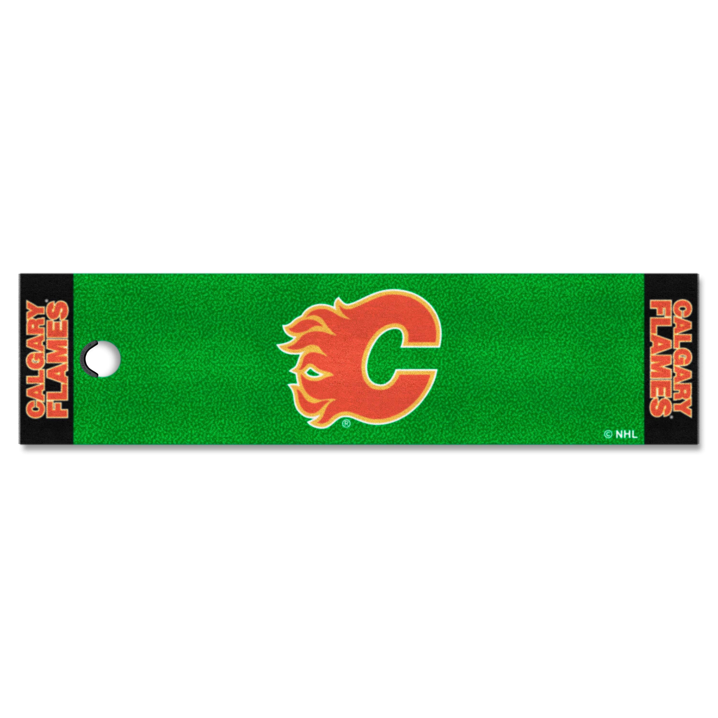 Calgary Flames Putting Green Mat - 1.5ft. x 6ft. - Calgary Flames