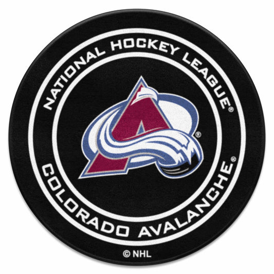 Colorado Avalanche Hockey Puck Rug - 27in. Diameter - Colorado Avalanche