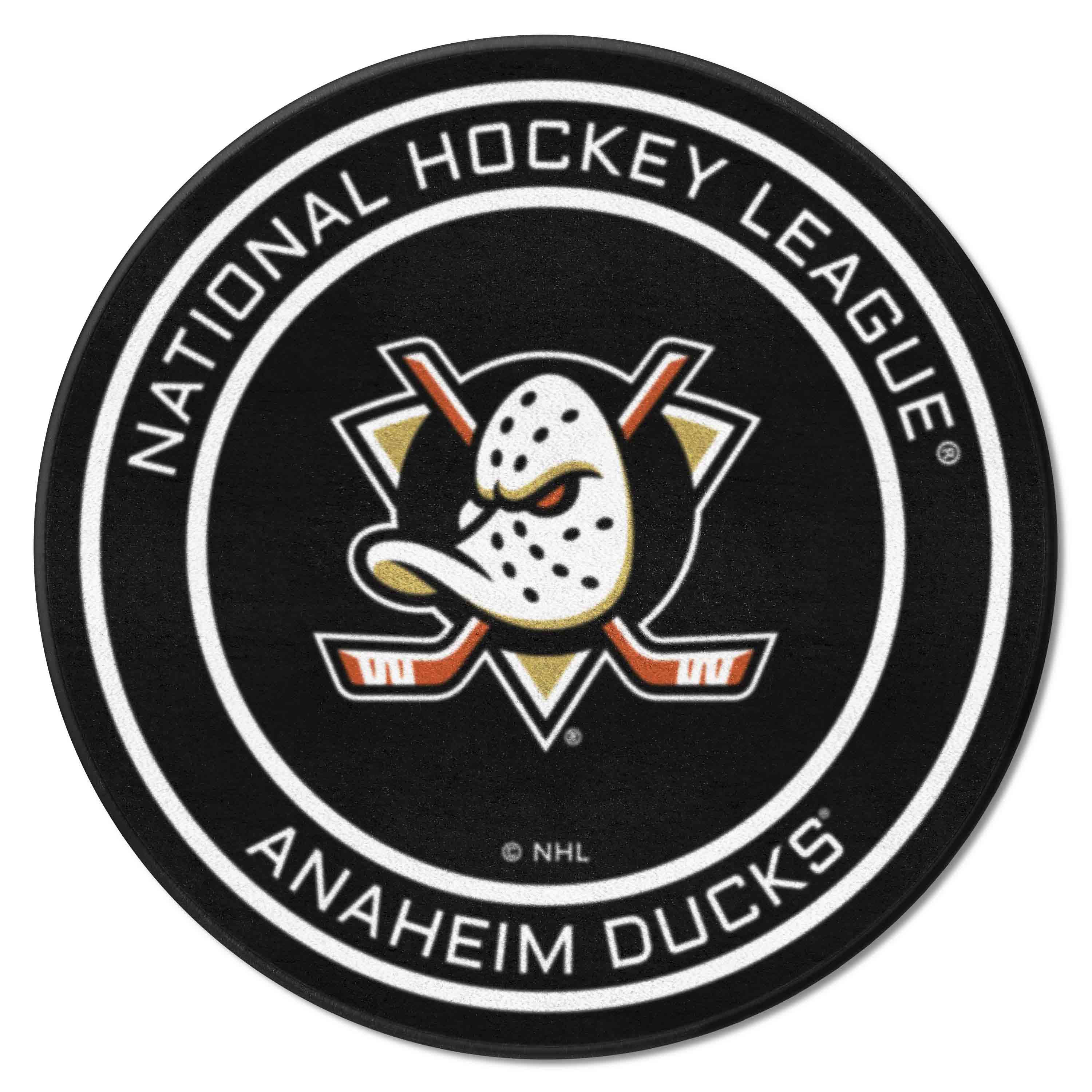 Anaheim Ducks Hockey Puck Rug - 27in. Diameter