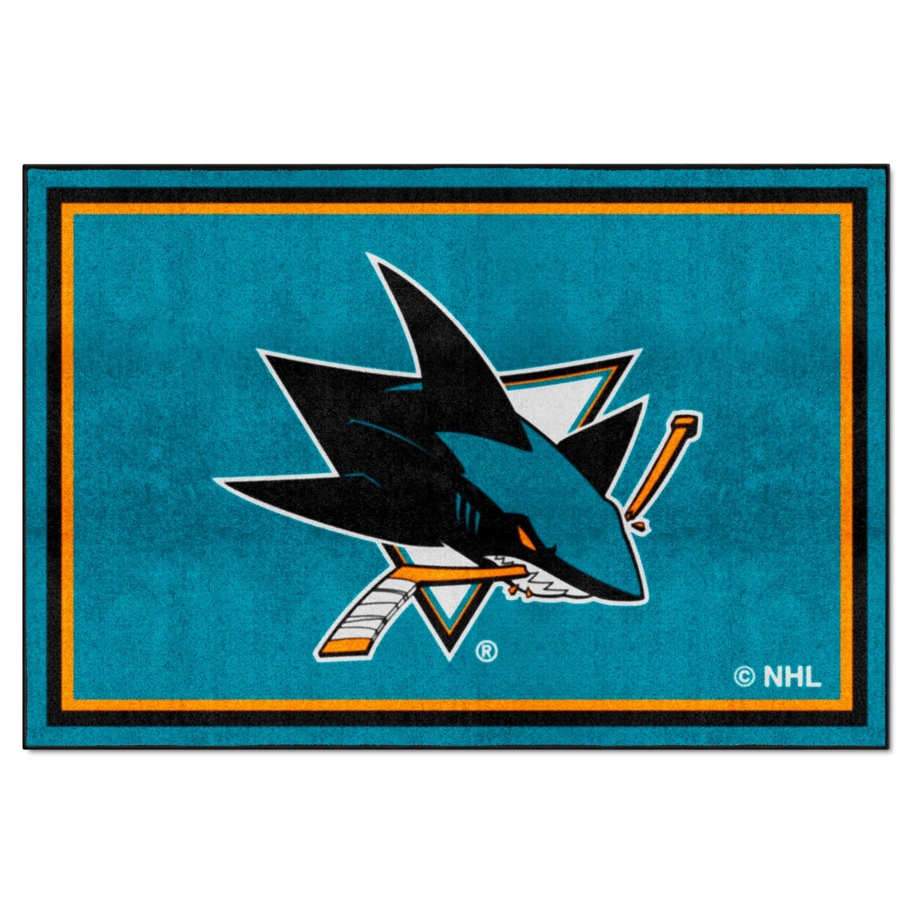 San Jose Sharks 5ft. x 8 ft. Plush Area Rug