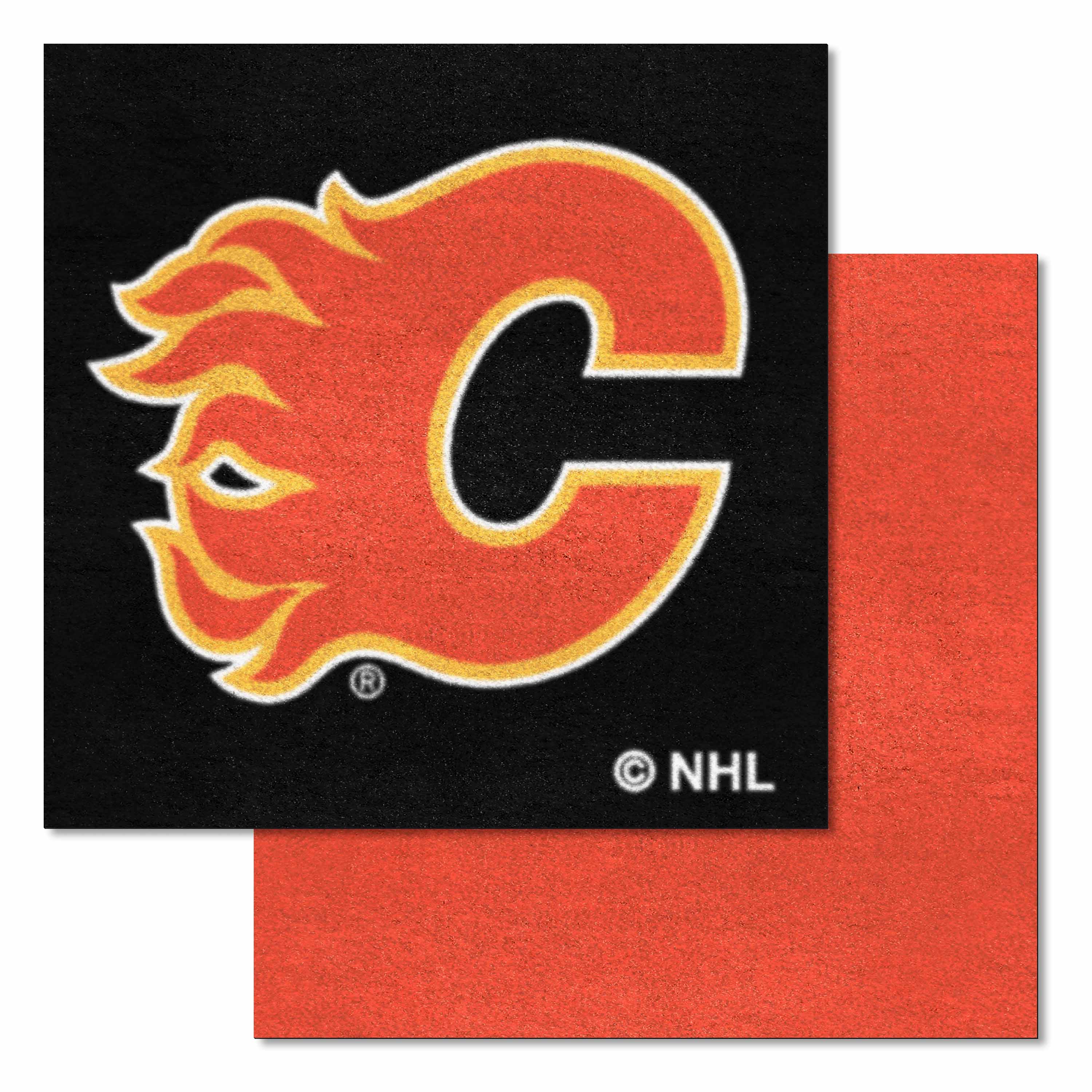 Calgary Flames Team Carpet Tiles - 45 Sq Ft.