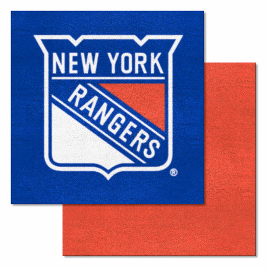 New York Rangers Team Carpet Tiles - 45 Sq Ft. - New York Rangers