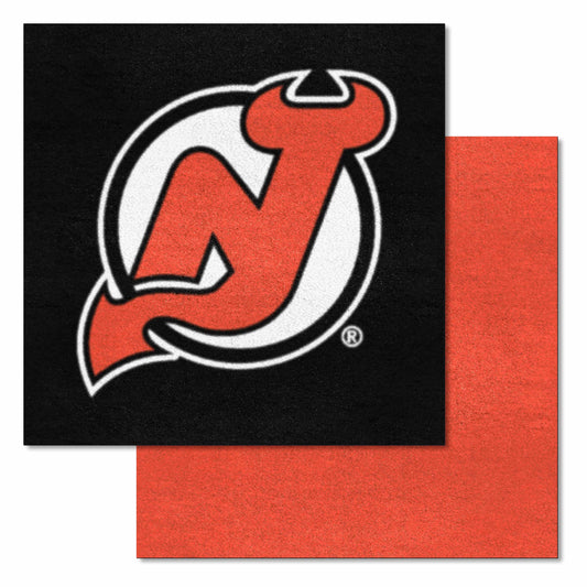 New Jersey Devils Team Carpet Tiles - 45 Sq Ft. - New Jersey Devils