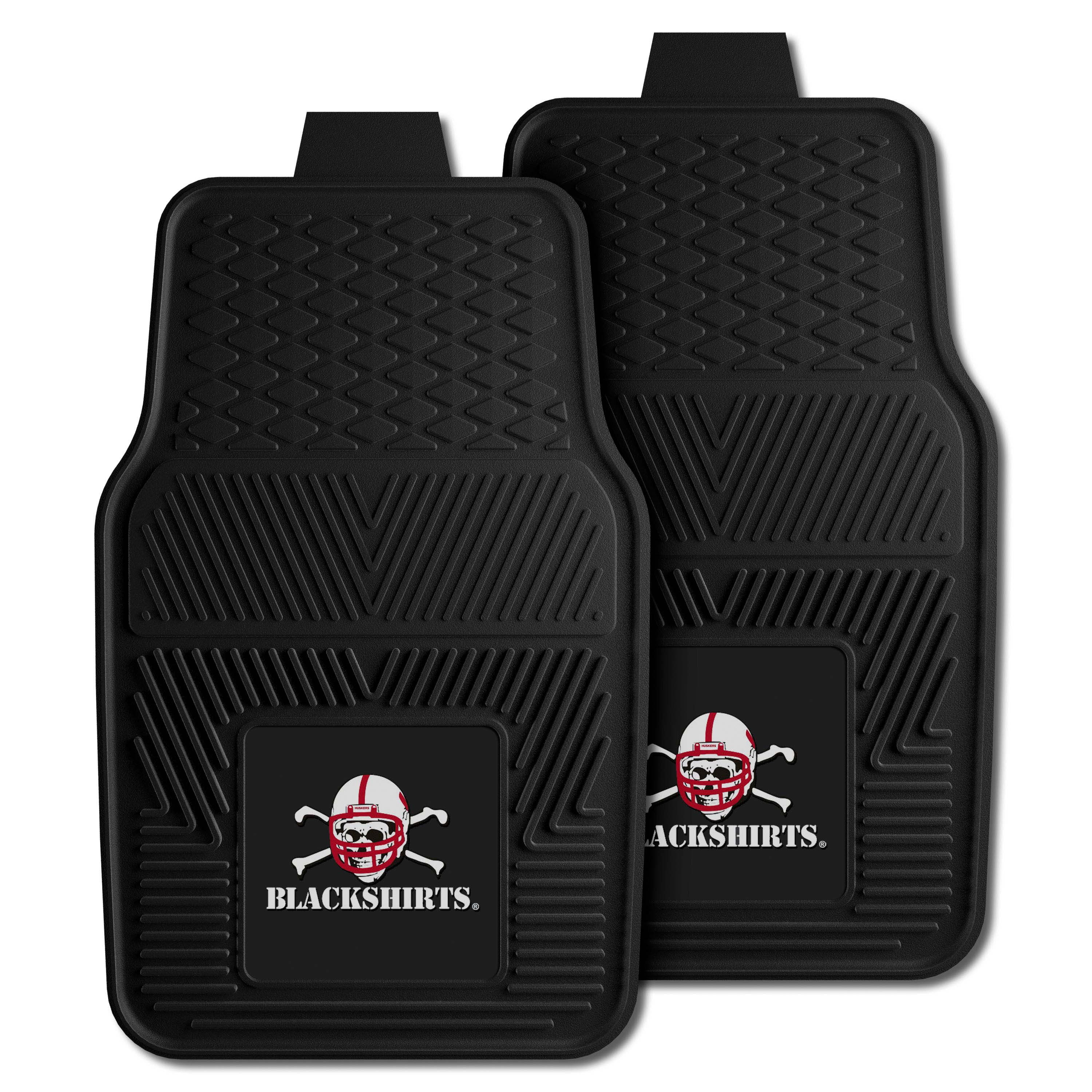 Nebraska Cornhuskers Heavy Duty Car Mat Set - 2 Pieces, Blackshirts - Nebraska